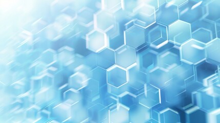 Poster - A blue background with many hexagonal shapes