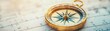 © taweesak - A golden compass pointing towards true north, symbolizing direction and purpose, golden compass, guidance and clarity