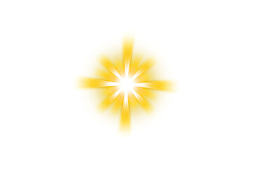 Wall Mural - magic lens flare light. gold glowing starlight with sparkles. sunlight. yellow sun. light effects pn