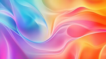 Wall Mural - Colorful Abstract Swirls in Soft Gradient Background