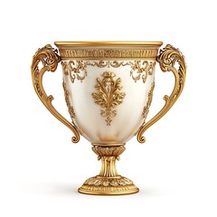 A golden trophy cup with an ornate design, a symbol of victory and achievement.