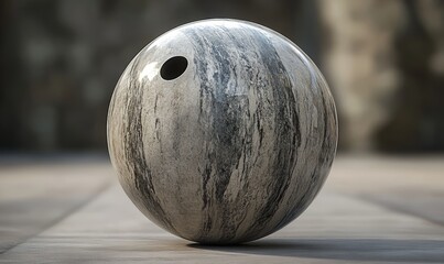 Poster - A marble sphere with a hole in it.