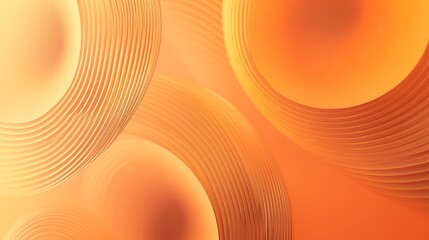 Gradient orange circle with dynamic and geometric shapes for a contemporary, abstract graphic design