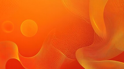 Modern abstract design with a gradient orange circle, bold geometric shapes, and dynamic visual elements