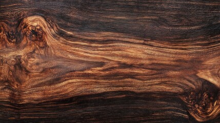 Wall Mural - Textured Dark Wood Surface with Unique Patterns