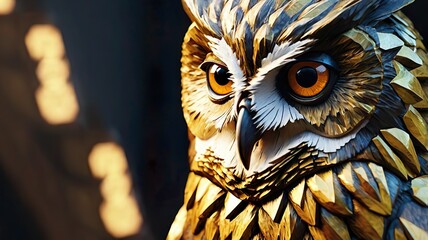 Cute Cartoon Owl with Big Yellow Eyes and Brown Feathers
Illustration of a Wise Little Owl Isolated in Nature, Perched on a Tree