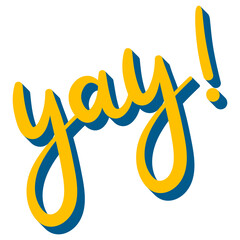 Leinwandbilder - Yellow Yay! word design element