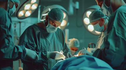 Aufkleber - A group of surgeons are performing a surgery