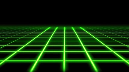 Wall Mural - Neon Green Retro Grid Background