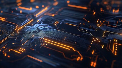 Poster - Abstract Technology Circuit Board Background