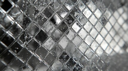 Poster - Close-Up of Diamond Pattern on Aluminum Foil