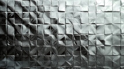 Poster - Close-Up of Diamond Pattern on Aluminum Foil