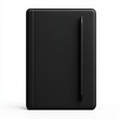 © Watercolor_Kawaii - Elegant black notebook with pen on a white isolated background.