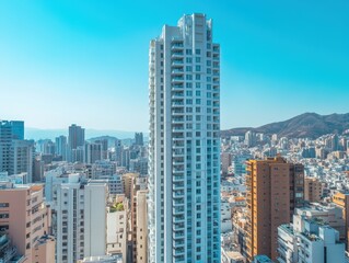  modern city skyline with high-rise buildings