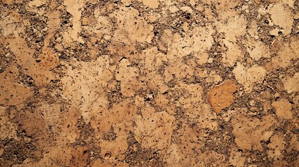 Wall Mural - Close-up texture of a brown cork board surface with a rough and uneven surface.