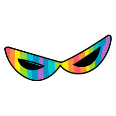 Wall Mural - fancy rainbow mask sticker design element