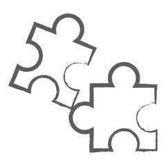 Jigsaw icon png, business teamwork illustration on transparent background