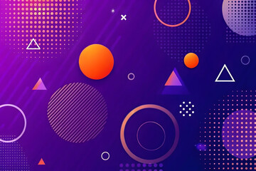 Leinwandbilder - Modern abstract shapes concept design background. Geometric shapes. Abstract gradient color background.