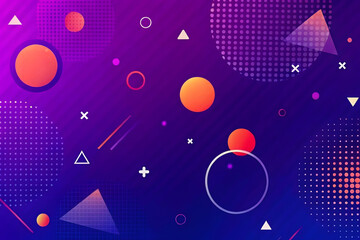 Leinwandbilder - Modern abstract shapes concept design background. Geometric shapes. Abstract gradient color background.
