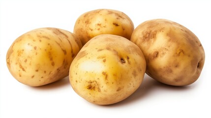 photogarphy, potato isolated on white background