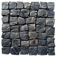 Poster - Dark cobblestone surface forming a seamless texture, ideal for 3d renderings or as background
