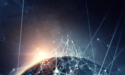 Poster - Social Web Network Background Image