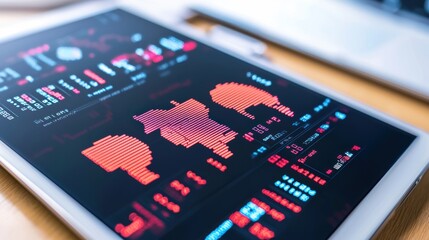 Poster - Data Analysis on Digital Screen with Graphs and Charts