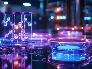Poster - Modern Laboratory with Colorful Scientific Equipment
