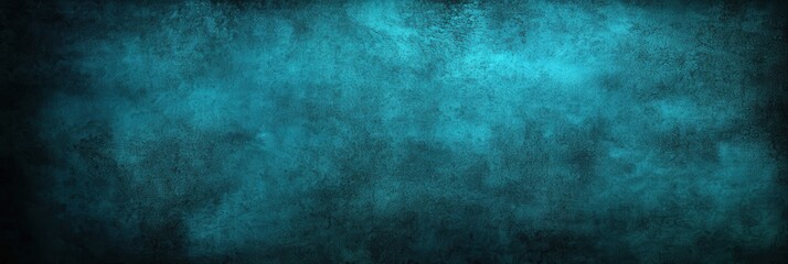Poster - Dark Teal Background Texture with Vignette Effect
