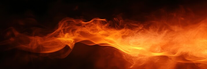 Poster - fiery flames on black background for dramatic effect