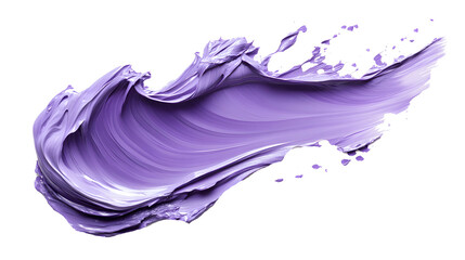 Poster - Vibrant Purple Paint Brushstroke on White Background