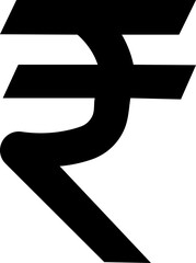 Wall Mural - Rupee currency icon. Simple design in flat style vector for business and banking needs isolated on transparent background. INR currency sign. Coin symbol. Indian currency symbol vector illustration.