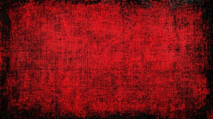 Poster - Dark Red Grunge Texture with Border Background