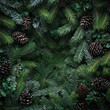 © sunaiart - Creative layout made of Christmas tree branches. Flat lay. Nature New Year concept.