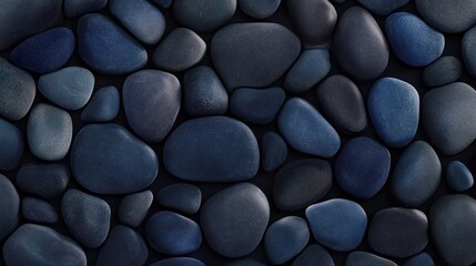 Abstract Pattern of Smooth Blue Stones