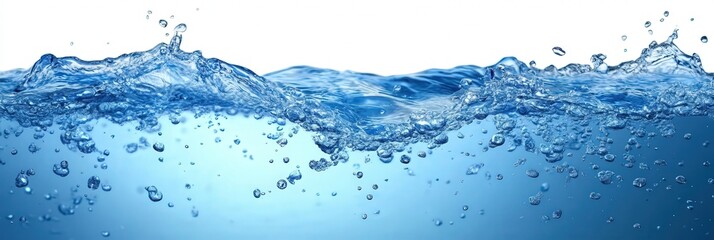 Poster - dynamic water splash against a white background