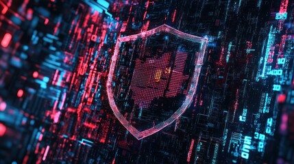 Wall Mural - Digital Security Shield