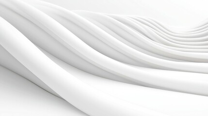 Poster - Elegant white and pallet wave line design, immersive three-dimensional wallpaper, stunning high-definition resolution, captivating backdrop for modern spaces.