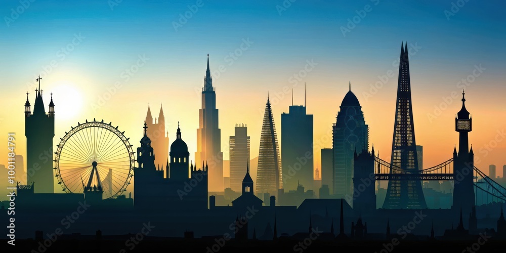 london-skyline-silhouette-with-famous-landmarks-aerial-view-of-iconic