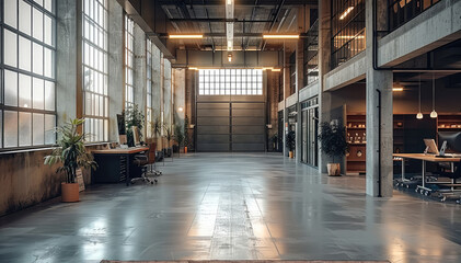 Aufkleber - Creative co-working space in industrial building.