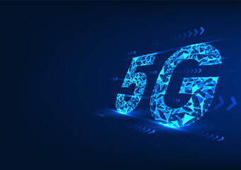 Poster - Telecommunications technology, 5G signals, the lines that connect the structure, represent the development of advanced communication networks that can distribute signals all over the world.