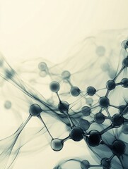 Aufkleber - Exploring the intricate details of molecular structures and chemical bonds in an abstract representation of science and innovation. Generative AI