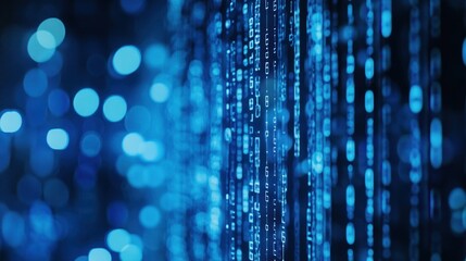 Abstract Binary Code Falling