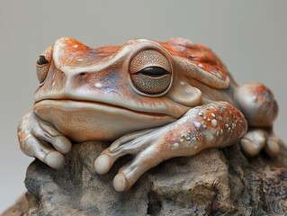 Wall Mural - Close-Up Portrait of a Serene Frog