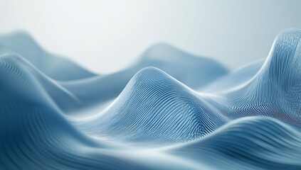 Poster - Abstract blue wavy background with a rope or cable shape