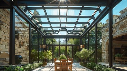 Aufkleber - Glass ceiling, pergola.