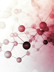 Leinwandbilder - Abstract representation of chemical structures and molecules in a dynamic arrangement showcasing scientific creativity and innovation. Generative AI