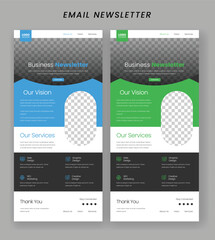 modern newsletter email template design for business agency