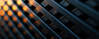 © Weerapat - Closeup of black metal wall with intersecting acrylic stripes, 8K photorealism, black wall  metal  acrylic, sharp industrial design