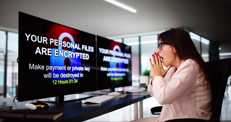 Aufkleber - Ransomware Cyber Attack Using Malware